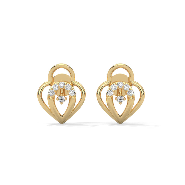 lab grown diamond | moissanite Jewellery Jill Stud Lab Grown Diamond OR Moissanite Earrings Yellow Gold 14K by Rabbito Jewels