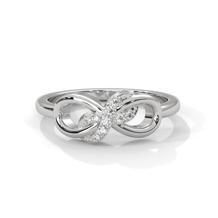 lab grown diamond | moissanite Jewellery Sumraah Infinity Lab Grown Diamond OR Moissanite Ring White Gold 18K by Rabbito Jewels