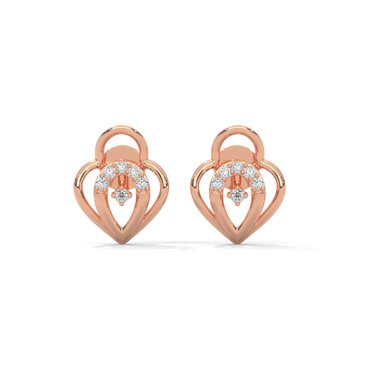 lab grown diamond | moissanite Jewellery Jill Stud Lab Grown Diamond OR Moissanite Earrings Rose Gold 18K by Rabbito Jewels