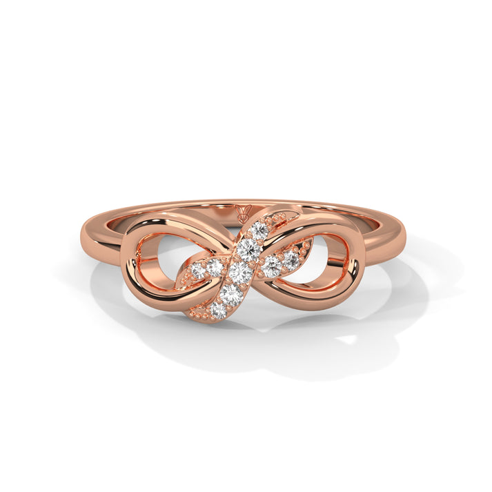 lab grown diamond | moissanite Jewellery Sumraah Infinity Lab Grown Diamond OR Moissanite Ring Rose Gold 14K by Rabbito Jewels