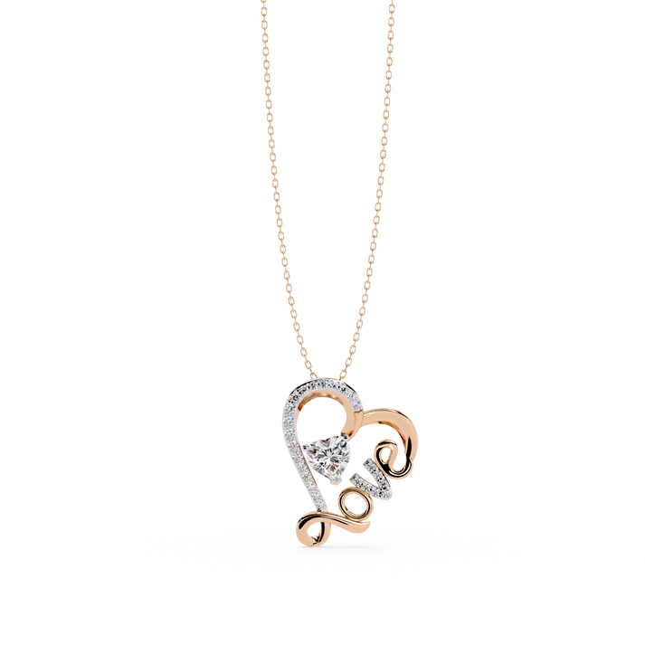 lab grown diamond | moissanite Jewellery The Brass Love Lab Grown Diamond OR Moissanite Pendant Rose Gold 18K by Rabbito Jewels