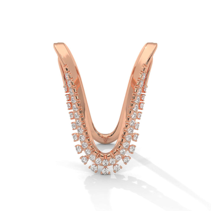 lab grown diamond | moissanite Jewellery Vanaki Lab Grown Diamond OR Moissanite Ring Rose Gold 18K by Rabbito Jewels