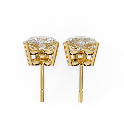 lab grown diamond | moissanite Jewellery Luxe Rebel 1.21ct Lab Grown OR Moissanite Heart Stud Earrings by Rabbito Jewels