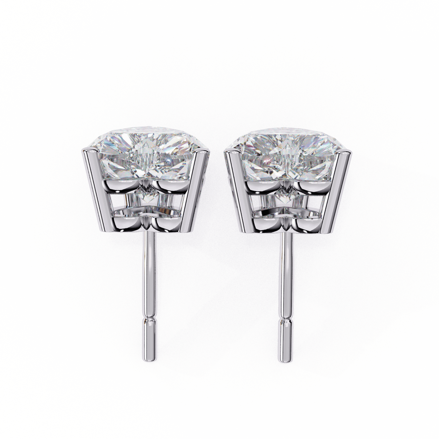 lab grown diamond | moissanite Jewellery Luxe Rebel 1.21ct Lab Grown OR Moissanite Heart Stud Earrings by Rabbito Jewels