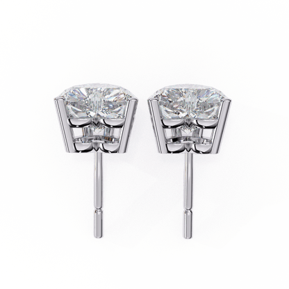 lab grown diamond | moissanite Jewellery Luxe Rebel 1.21ct Lab Grown OR Moissanite Heart Stud Earrings by Rabbito Jewels