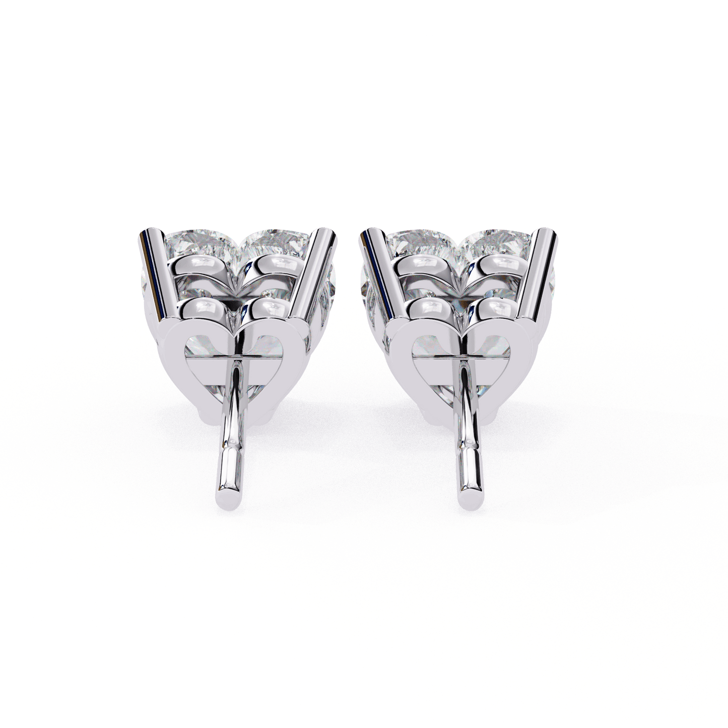 lab grown diamond | moissanite Jewellery Luxe Rebel 1.21ct Lab Grown OR Moissanite Heart Stud Earrings by Rabbito Jewels