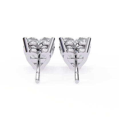 lab grown diamond | moissanite Jewellery Luxe Rebel 1.21ct Lab Grown OR Moissanite Heart Stud Earrings by Rabbito Jewels