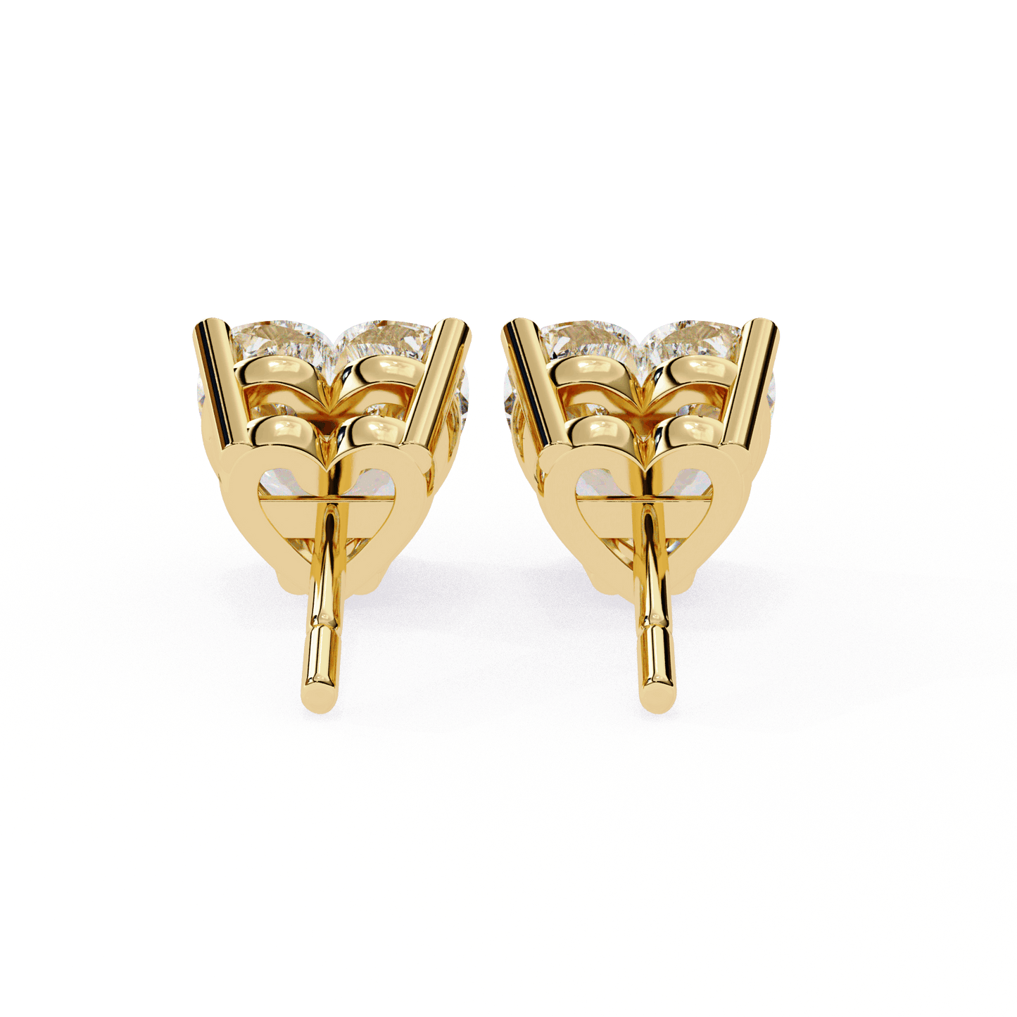 lab grown diamond | moissanite Jewellery Luxe Rebel 1.21ct Lab Grown OR Moissanite Heart Stud Earrings by Rabbito Jewels