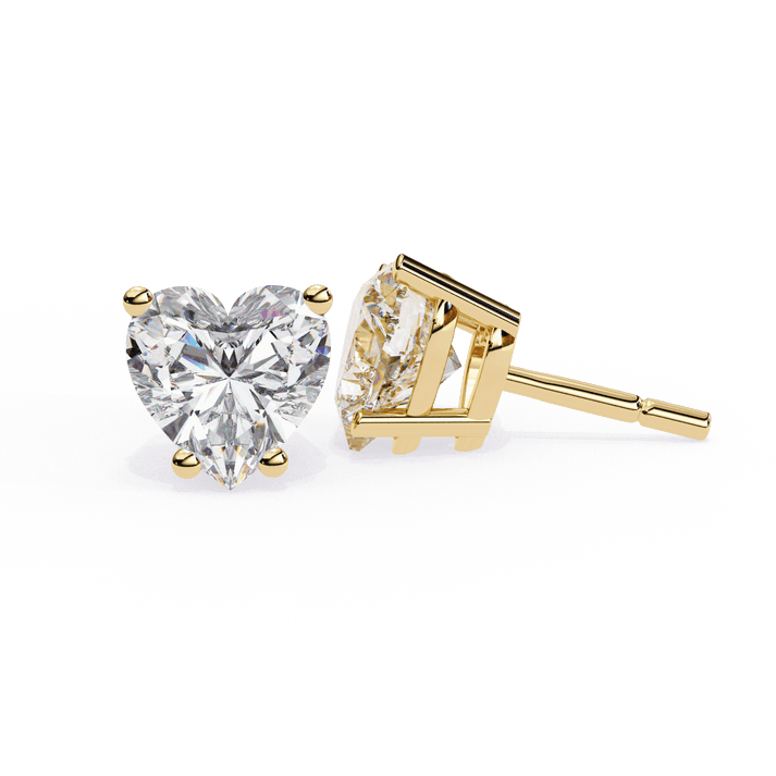 lab grown diamond | moissanite Jewellery Luxe Rebel 1.21ct Lab Grown OR Moissanite Heart Stud Earrings by Rabbito Jewels