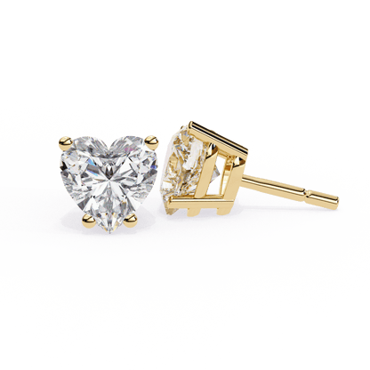 lab grown diamond | moissanite Jewellery Luxe Rebel 1.21ct Lab Grown OR Moissanite Heart Stud Earrings by Rabbito Jewels