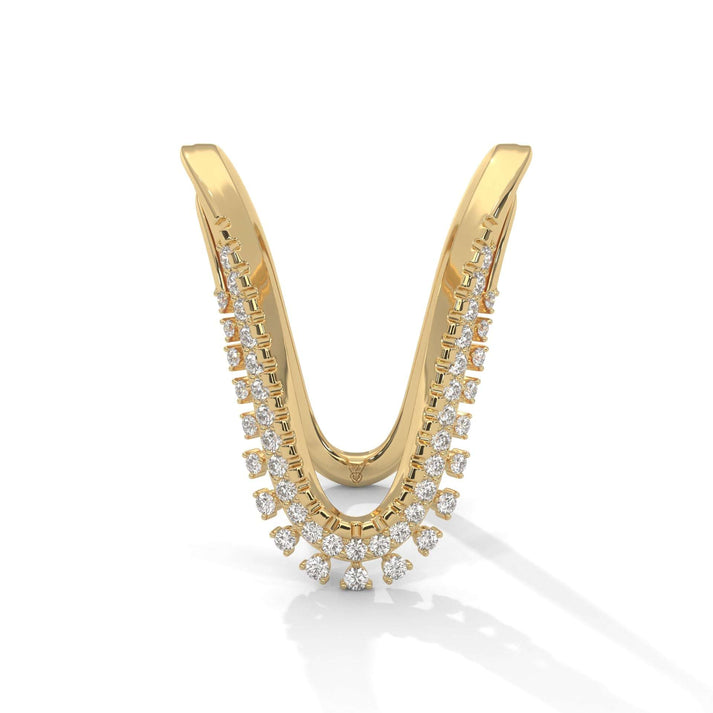 lab grown diamond | moissanite Jewellery Vanaki Lab Grown Diamond OR Moissanite Ring Yellow Gold 18K by Rabbito Jewels