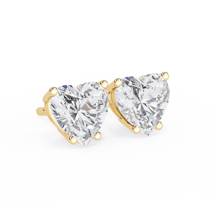 lab grown diamond | moissanite Jewellery Luxe Rebel 1.21ct Lab Grown OR Moissanite Heart Stud Earrings by Rabbito Jewels