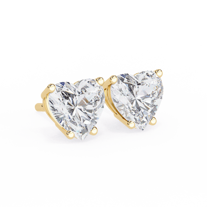 lab grown diamond | moissanite Jewellery Luxe Rebel 1.21ct Lab Grown OR Moissanite Heart Stud Earrings by Rabbito Jewels