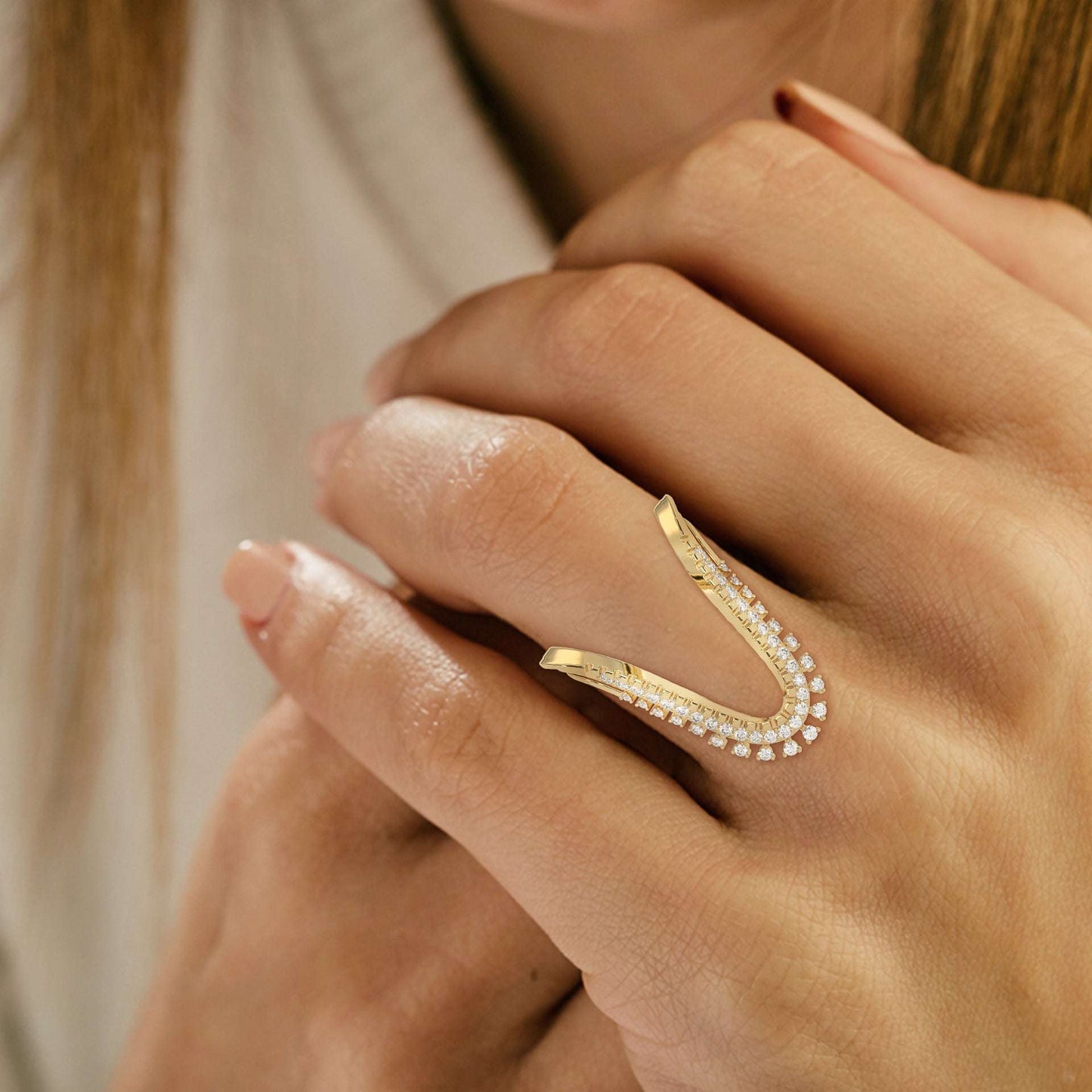lab grown diamond | moissanite Jewellery Vanaki Lab Grown Diamond OR Moissanite Ring by Rabbito Jewels