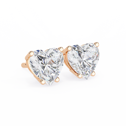 lab grown diamond | moissanite Jewellery Luxe Rebel 1.21ct Lab Grown OR Moissanite Heart Stud Earrings by Rabbito Jewels