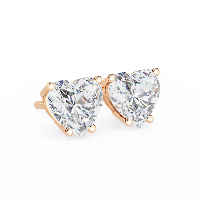 lab grown diamond | moissanite Jewellery Luxe Rebel 1.21ct Lab Grown OR Moissanite Heart Stud Earrings by Rabbito Jewels