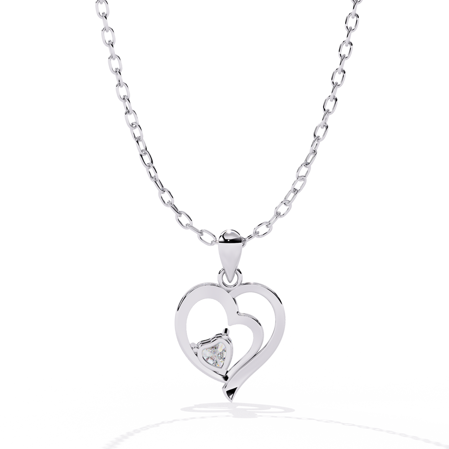 lab grown diamond | moissanite Jewellery Stunning Heart Love Lab Grown Diamond OR Moissanite Pendant by Rabbito Jewels