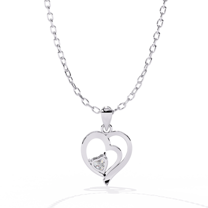 lab grown diamond | moissanite Jewellery Stunning Heart Love Lab Grown Diamond OR Moissanite Pendant by Rabbito Jewels