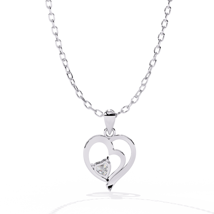 lab grown diamond | moissanite Jewellery Stunning Heart Love Lab Grown Diamond OR Moissanite Pendant by Rabbito Jewels