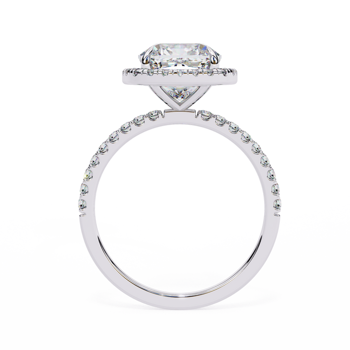 lab grown diamond | moissanite Jewellery Emori Halo Lab Grown Diamond OR Moissanite Ring by Rabbito Jewels