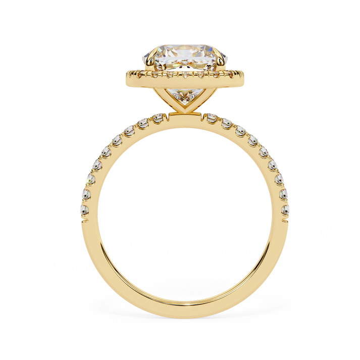 lab grown diamond | moissanite Jewellery Emori Halo Lab Grown Diamond OR Moissanite Ring by Rabbito Jewels