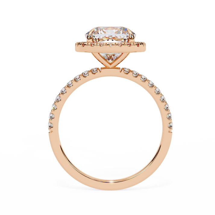 lab grown diamond | moissanite Jewellery Emori Halo Lab Grown Diamond OR Moissanite Ring by Rabbito Jewels