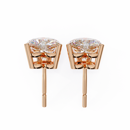 lab grown diamond | moissanite Jewellery Luxe Rebel 1.21ct Lab Grown OR Moissanite Heart Stud Earrings by Rabbito Jewels