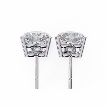 lab grown diamond | moissanite Jewellery Luxe Rebel 1.21ct Lab Grown OR Moissanite Heart Stud Earrings by Rabbito Jewels