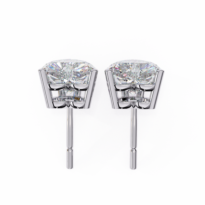 lab grown diamond | moissanite Jewellery Luxe Rebel 1.21ct Lab Grown OR Moissanite Heart Stud Earrings by Rabbito Jewels