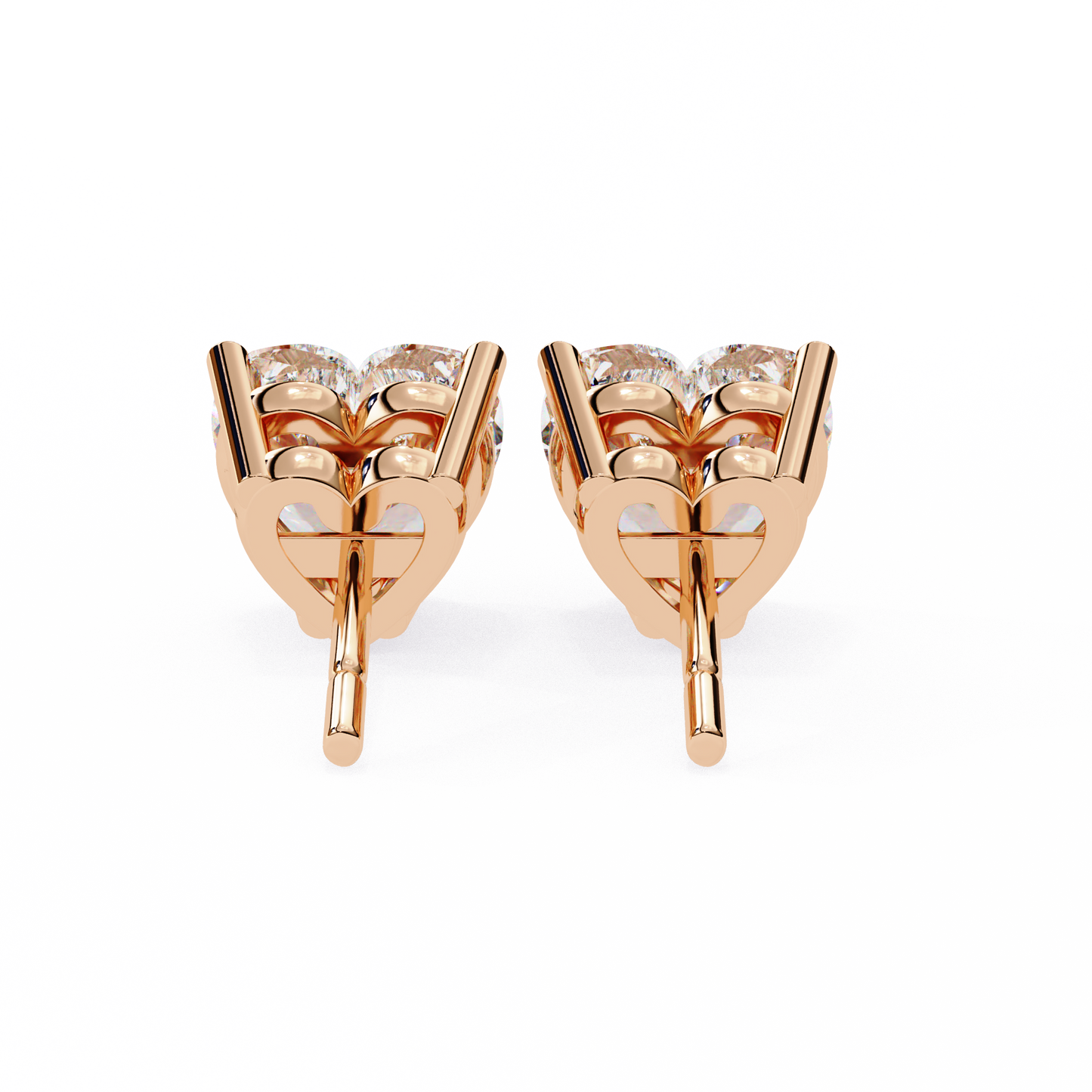 lab grown diamond | moissanite Jewellery Luxe Rebel 1.21ct Lab Grown OR Moissanite Heart Stud Earrings by Rabbito Jewels