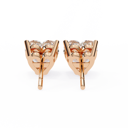 lab grown diamond | moissanite Jewellery Luxe Rebel 1.21ct Lab Grown OR Moissanite Heart Stud Earrings by Rabbito Jewels