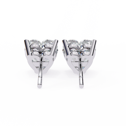 lab grown diamond | moissanite Jewellery Luxe Rebel 1.21ct Lab Grown OR Moissanite Heart Stud Earrings by Rabbito Jewels