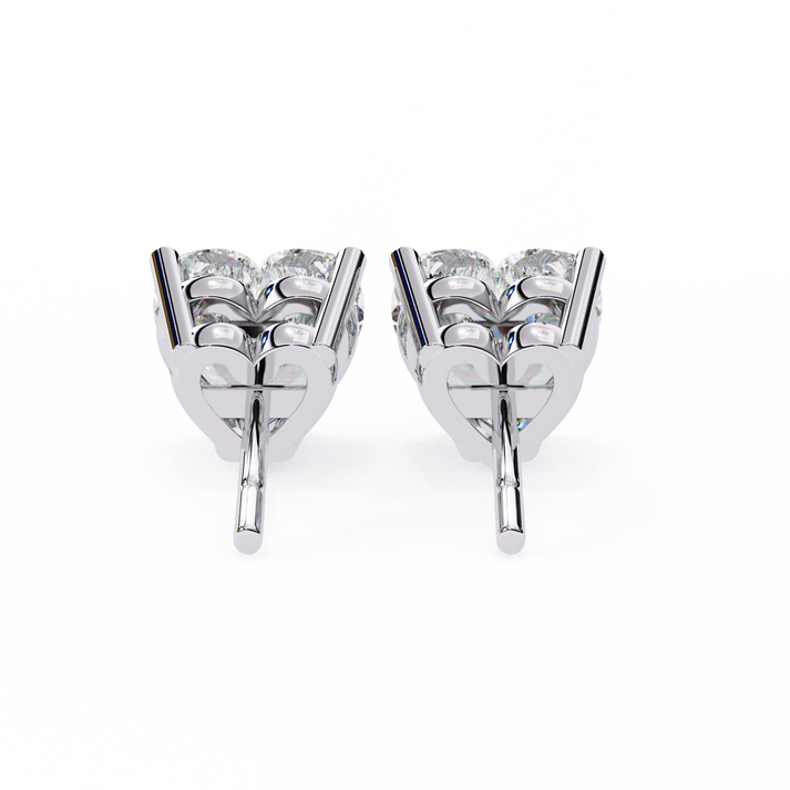 lab grown diamond | moissanite Jewellery Luxe Rebel 1.21ct Lab Grown OR Moissanite Heart Stud Earrings by Rabbito Jewels