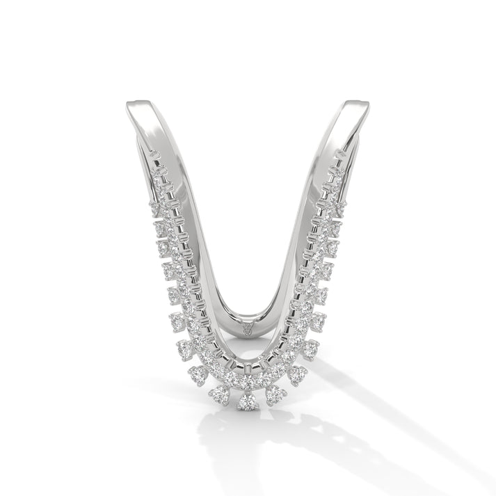 lab grown diamond | moissanite Jewellery Vanaki Lab Grown Diamond OR Moissanite Ring White Gold 14K by Rabbito Jewels