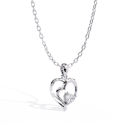 lab grown diamond | moissanite Jewellery Stunning Heart Love Lab Grown Diamond OR Moissanite Pendant by Rabbito Jewels