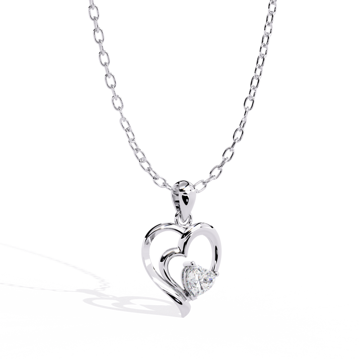 lab grown diamond | moissanite Jewellery Stunning Heart Love Lab Grown Diamond OR Moissanite Pendant by Rabbito Jewels