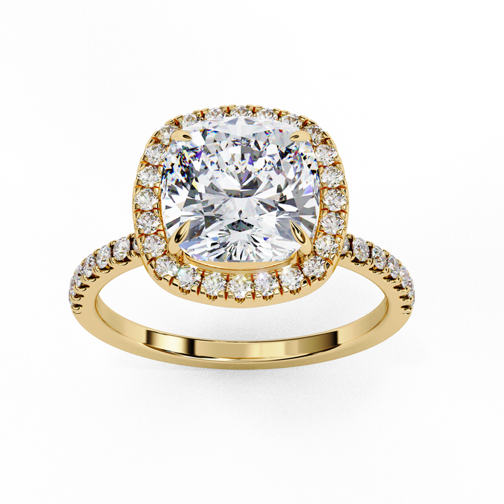 lab grown diamond | moissanite Jewellery Emori Halo Lab Grown Diamond OR Moissanite Ring by Rabbito Jewels