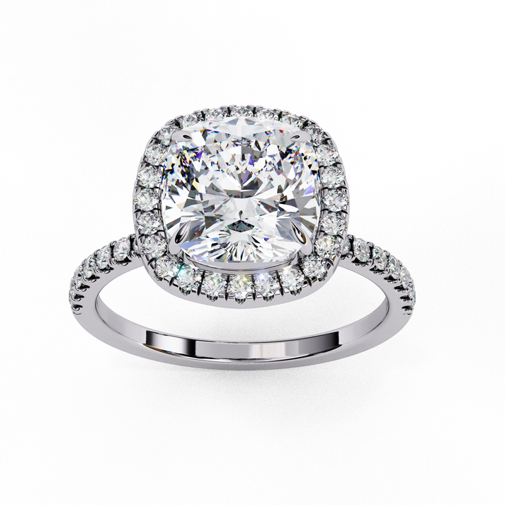 lab grown diamond | moissanite Jewellery Emori Halo Lab Grown Diamond OR Moissanite Ring by Rabbito Jewels