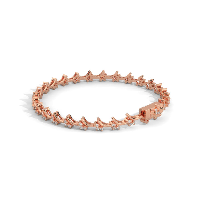 lab grown diamond | moissanite Jewellery Dewdrop Lab Grown Diamond OR Moissanite Bracelet by Rabbito Jewels