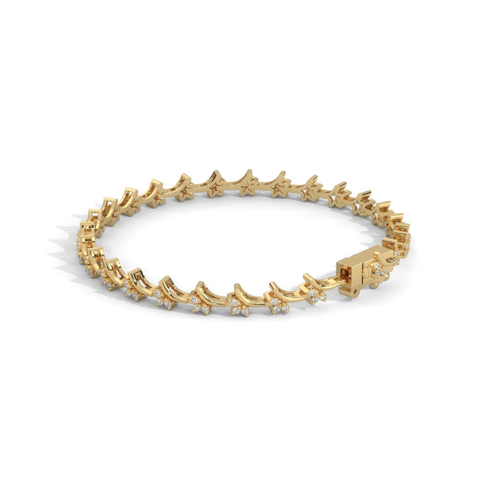 lab grown diamond | moissanite Jewellery Dewdrop Lab Grown Diamond OR Moissanite Bracelet by Rabbito Jewels