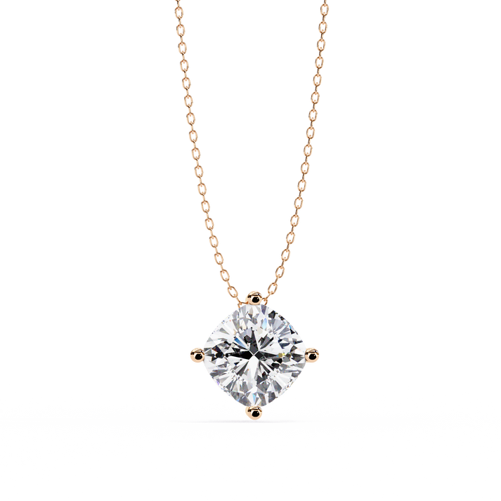 lab grown diamond | moissanite Jewellery Culafi Lab Grown Diamond OR Moissanite Pendant Rose Gold 14K by Rabbito Jewels