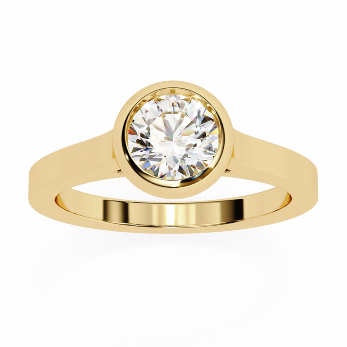 lab grown diamond | moissanite Jewellery Flash 0.64CT Round Lab Grown OR Moissanite Ring by Rabbito Jewels