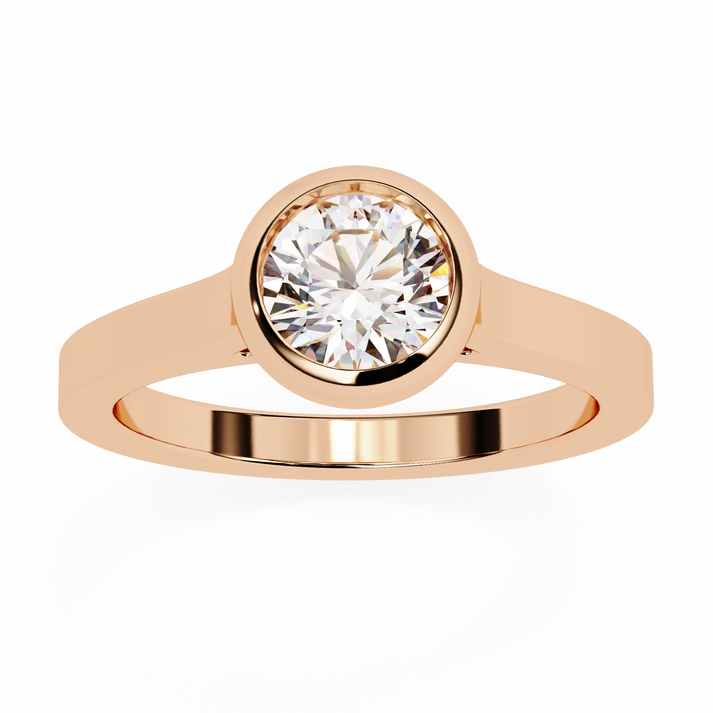 lab grown diamond | moissanite Jewellery Flash 0.64CT Round Lab Grown OR Moissanite Ring by Rabbito Jewels