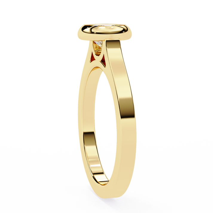 lab grown diamond | moissanite Jewellery Flash 0.64CT Round Lab Grown OR Moissanite Ring by Rabbito Jewels