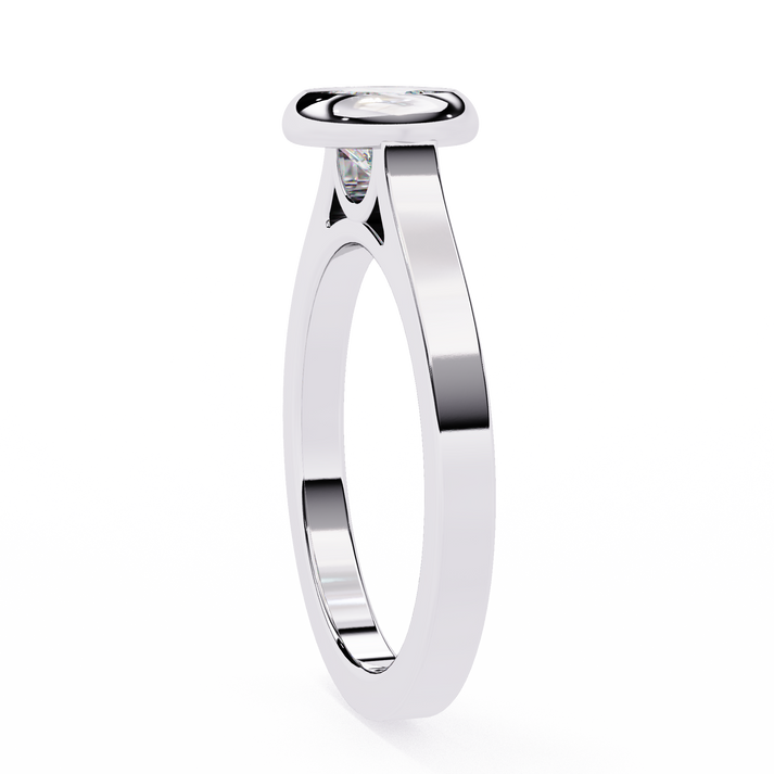 lab grown diamond | moissanite Jewellery Flash 0.64CT Round Lab Grown OR Moissanite Ring by Rabbito Jewels
