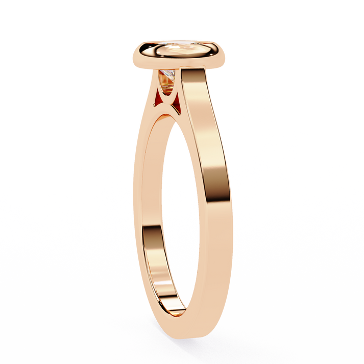 lab grown diamond | moissanite Jewellery Flash 0.64CT Round Lab Grown OR Moissanite Ring by Rabbito Jewels