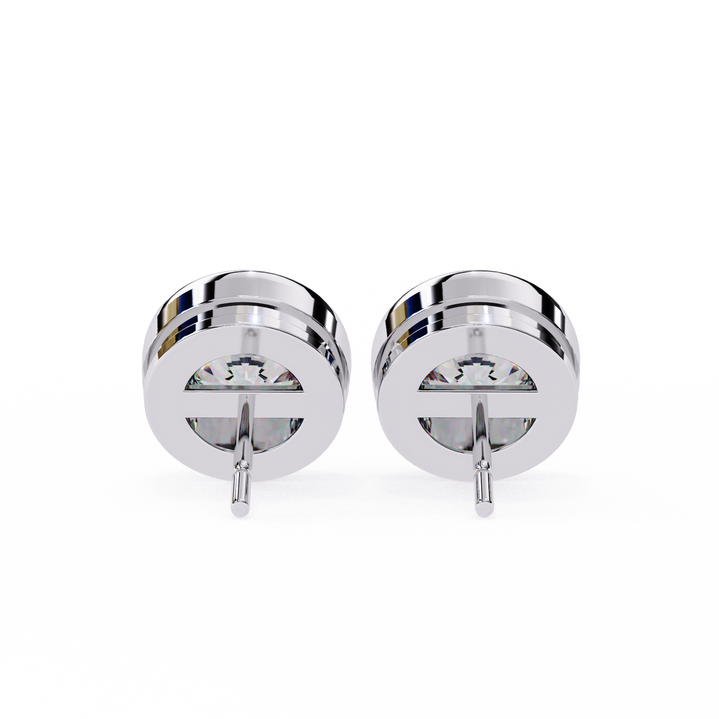 lab grown diamond | moissanite Jewellery Chrome Diva 1.28ct Lab Grown OR Moissanite Round Stud Earrings by Rabbito Jewels