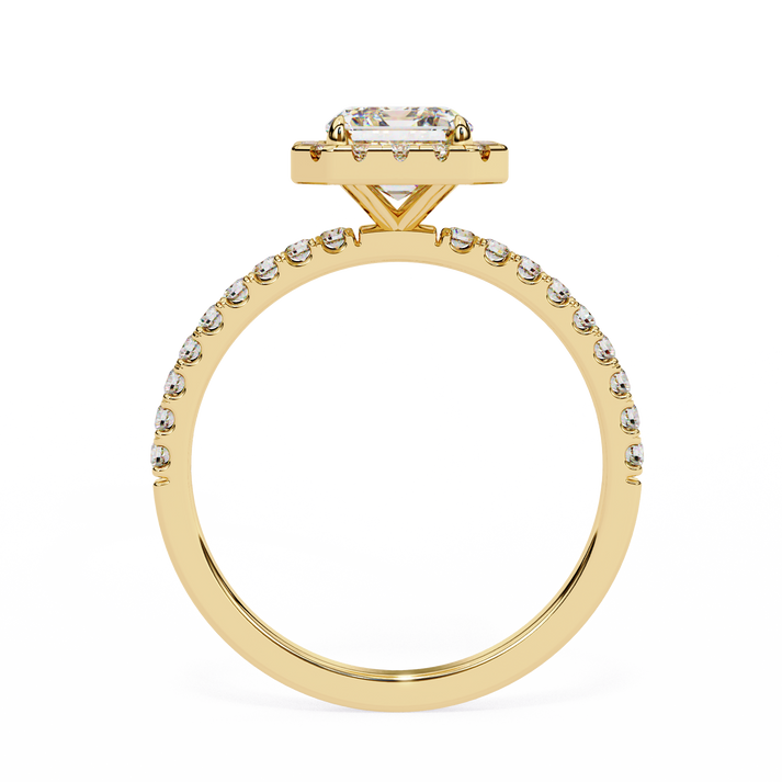 lab grown diamond | moissanite Jewellery Blooming Beauty Halo Lab Grown OR Moissanite Ring by Rabbito Jewels
