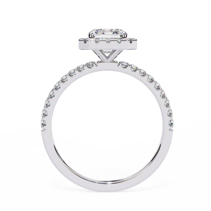 lab grown diamond | moissanite Jewellery Blooming Beauty Halo Lab Grown OR Moissanite Ring by Rabbito Jewels