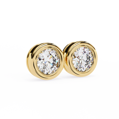 lab grown diamond | moissanite Jewellery Chrome Diva 1.28ct Lab Grown OR Moissanite Round Stud Earrings by Rabbito Jewels